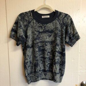 Christian Dior Galliano era hemp knit short-sleeve toile sweatshirt top FR 36